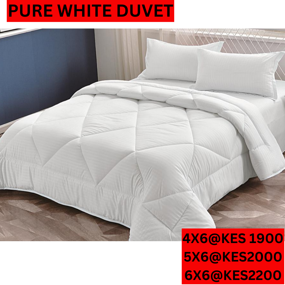 4 Pc Pure White Cotton Duvet(6x6)
